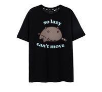 (Small) Pusheen Short Sleeved T-Shirt (Womens Black)