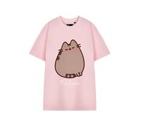 Pusheen Pink Women's Short Sleeve Graphic Tee | Blush Cat Lover T-Shirt | Cute Kawaii Cat Top | Comfy Internet Cat Apparel | Women's Pink Tee Shirt Merchandise Gift for Her