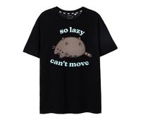 Vanilla Underground Pusheen Womens Black So Lazy Short Sleeved T-Shirt (X-Large)