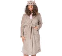 Pusheen Women's The Cat Adult Brown Hooded Bathrobe | Size: XS Pusheen Brown XS