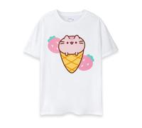 Pusheen Womens White Ice Cream Short Sleeved T-Shirt - Medium
