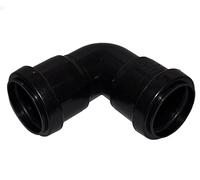 Pushfit 32mm Waste Pipe 90 Degree Bend - Black - Pack of 2