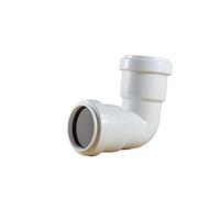 Pushfit 32mm Waste Pipe 90 Degree Bend - White - Pack of 2