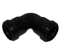 Pushfit 40mm Waste Pipe 90 Degree Bend - Black - Pack of 2