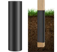 Pushglossy 16 ft Fence Post Protector Roll to Size Waterproof Rot Protection Sleeve Dual Layer Wood Post Wrap with 3" x 3" 4" x 4" 5 x 5'' 6 x 6" Square and 3'' to 7'' Round, Fits Any Size
