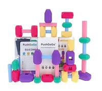 PushGoGo Kids Silicone Building Blocks, Age3+, 36PCS, Puzzle Senses, Stimulate Creativity, Imagination, Montessori Stacking Rocks Toys