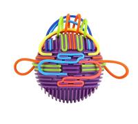 PushGoGo Sensory Activity Ball,Sensory Activity Board 3D DIY Upgrade,Fidget Toy for Calming, Stress, Anxiety, ADHD & Autism,Kids 3+ & Adults,with 16 Strings (purple)