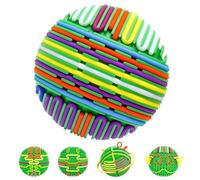 PushGoGo Sensory Activity Ball,Sensory Activity Board 3D DIY Upgrade,Fidget Toy for Calming, Stress, Anxiety, ADHD & Autism,Kids 3+ & Adults,with 16 Strings (green)