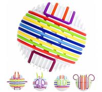 PushGoGo Sensory Activity Ball,Sensory Activity Board 3D DIY Upgrade,Fidget Toy for Calming, Stress, Anxiety, ADHD & Autism,Kids 3+ & Adults,with 16 Strings (white)