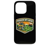 Pushin My Luck St Patricks Day Shamrock Buldozer Equipment Case for iPhone 13 Pro