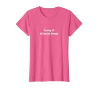 Pushing 30 is Exercise Enough - Funny Birthday T-Shirt, Women, Pink Heather, Small