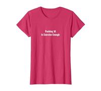 Pushing 30 is Exercise Enough - Funny Birthday T-Shirt, Women, Red Heather, 3X-Large