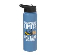Pushing The Limits one Load at a Time Forklift Stainless Steel Insulated Water Bottle