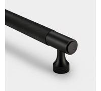 Pushka Home Brass Knurled Bar Handle With Hole Centre 224mm - Black