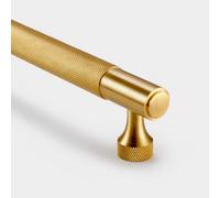 Pushka Home Brass Knurled Bar Handle With Hole Centre 320mm - Gold