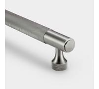 Pushka Home Brass Knurled Cabinet Handles in Silver (320mm (Hole to Hole))