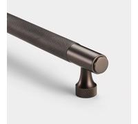 Pushka Home Brass Knurled Internal Cabinet Handles in Bronze (128mm (Hole to Hole))