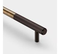 Pushka Home Brass Linear Cabinet Handles in Antique Gold (Bronze Tip, 160mm (Hole to Hole))