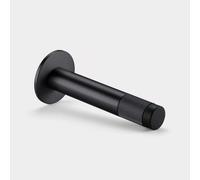 Pushka Home Brass Linear Wall Mounted Door Stops in Black (Black Tip)