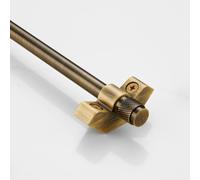Pushka Home Brass Stair Carpet Runner Rods 10mm Diameter 900mm Length (Antique Gold) - Solid Brass Knurled end cap in a modern design - Sold Individually