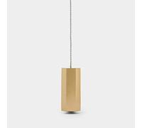 Pushka Home Contemporary Brushed Solid Brass Hexagonal Bathroom Toilet Ceiling Fan Light Pull Handle (Gold)