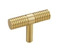 Pushka Home LTD Beehive T Bar Pull Knob for Cabinets and Cupboards in Kitchen, Bedrooms and Wardrobes (Gold)