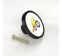 Pushka Home LTD Construction Vehicle Cabinet Knobs | Kids Drawer Pulls | Digger, Tractor, Dump Truck & Crane Handles | Nursery Furniture Hardware (Tractor, Black)