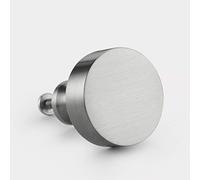 Pushka Home LTD Contemporary Brass Silver Cupboard Drawer Cabinet Door Knobs Handles and Pulls (Brushed Brass Round Silver Cupboard Door Knob)