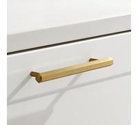 Pushka Home LTD Modern Contemperary Hexagon Gold Cabinet Pull Handles for Door, Cupboards and Drawers (224mm Hole Centre)