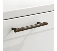 Pushka Home LTD Modern Contemporary Beehive Antique Gold Cabinet Pull Handles for Door, Cupboards and Drawers (160mm Hole Centre)