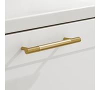 Pushka Home LTD Modern Contemporary Beehive Gold Cabinet Pull Handles for Door, Cupboards and Drawers (160mm Hole Centre)