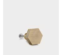 Pushka Home LTD Modern Contemporary Hexagonal Knobs for Cabinets in Kitchen, Bedroom, Bathroom with Protective Lacquer (Antique Gold)