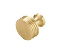 Pushka Home LTD Modern Contemporary Round Knobs with Layered Design for Cupboards, Drawers and Wardrobes (Gold)