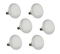 Pushka Home LTD Set of 6 Light Grey Ceramic Cupboard Door Knob. 37mm Grey Rounded Handle is Ideal for Decorating Your Furniture Doors. Supplied with Screw That Suits Doors up to 21mm.