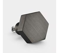 Pushka Home LTD Solid Brass Gunmetal Grey Door and Drawer Bar Handles (Hexagonal)