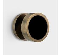 Pushka Home Modern Contemporary Antique Gold Internal Door Mortice Knobs with Acrylic Inserts (Black) (Pair of Handles for one Door)