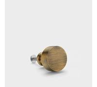 Pushka Home Modern Contemporary Solid Brass Round Cupboard Door Knobs (Antique Gold)