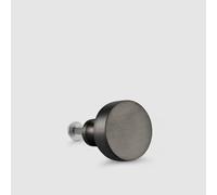 Pushka Home Modern Contemporary Solid Brass Round Cupboard Door Knobs (Gunmetal)