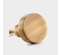 Pushka Home Modern Solid Brass Round Cabinet Door Knobs Gold, Black, Silver, Antique Gold and Gunmetal (Gold)