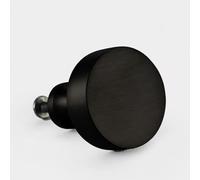 Pushka Home Modern Solid Brass Round Cabinet Door Knobs Gold, Black, Silver, Antique Gold and Gunmetal (Black)