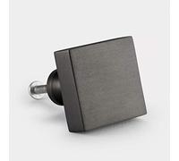 Pushka Home P79 38mm Solid Brass Door and Drawer Bar Handles, Gunmetal Grey, Square Sold Individually