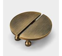 Pushka Home Small Art Deco Solid Brushed Brass Antique Gold Half Moon Door Handles Cabinet Pulls Wardrobe Pull Handles. Sold As A Pair. Supplied with Fixings.