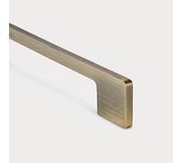 Pushka Home Solid Brass Antique Gold Modern Slimline Door and Drawer Pull Bar Handles for Cabinets, Doors and Drawers (320mm Hole Centre)