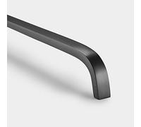 Pushka Home Solid Brass Bar Handles Modern Brushed Gunmetal Grey Finish | for Cabinets, Cupboards, Wardrobes, Doors, Drawers - PH5 - Hole Centre 288mm