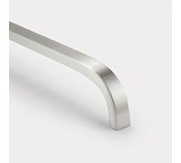 Pushka Home Solid Brass Bar Handles Modern Brushed Silver Finish | Suitable for Cabinets, Wardrobes, Doors, Drawers - PH52 - Hole Centre 96mm