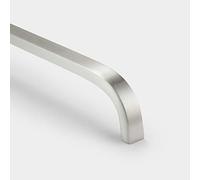 Pushka Home Solid Brass Bar Handles Modern Brushed Silver Finish | Suitable for Cabinets, Wardrobes, Doors, Drawers - (PH105 - Hole Centre 160mm, Silver)