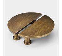 Pushka Home Solid Brass Brushed Antique Gold Art Deco Half Moon Door Handles Cabinet Pulls Wardrobe Pull Handles. Sold As A Pair. Supplied with Fixings