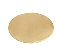 Pushka Home Solid Brushed Brass Gold Round Drinks Coasters Suitable for Bedrooms, Dining Rooms, Kitchens. 9.8cm diameter.