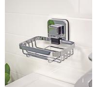 Showerdrape Pushloc Soap Basket, Silver