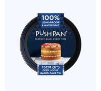 PushPan Set of 2 x 6 Inch (15cm) Deep Cake Tins in Grey PushPan Grey